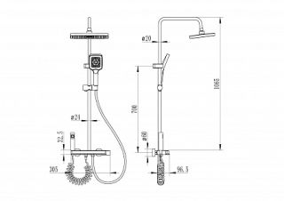 Душевая стойка Ceruttispa NIVES